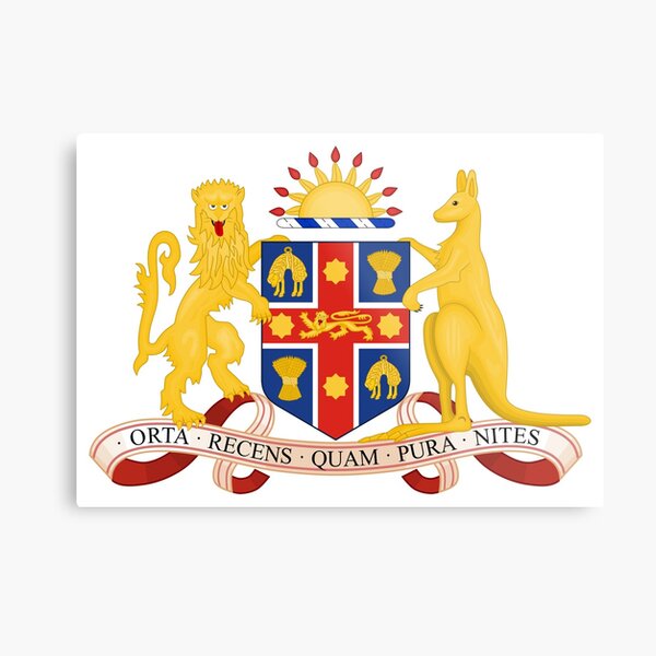 Coat of Arms of New South Wales, Australia Metal Print