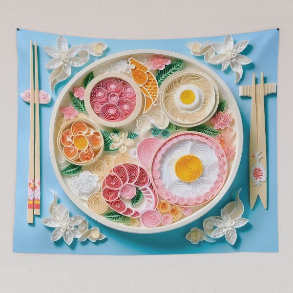 Item preview, Papercraft Blue Food designed and sold by Catobix.