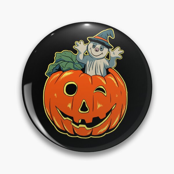 Item preview, Retro Style Ghost in Jack-O-Lantern designed and sold by blacksnowcomics.