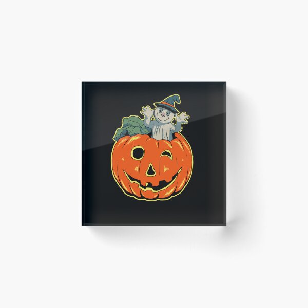 Item preview, Retro Style Ghost in Jack-O-Lantern designed and sold by blacksnowcomics.