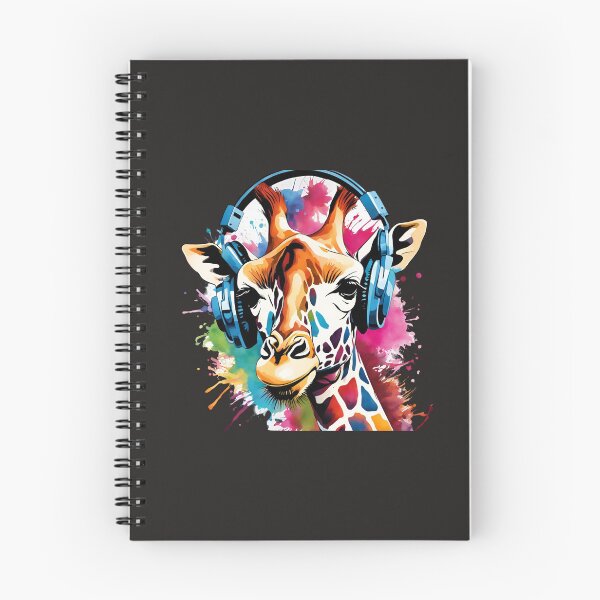 Item preview, Giraffe With Headphones Watercolor designed and sold by AVStore28.