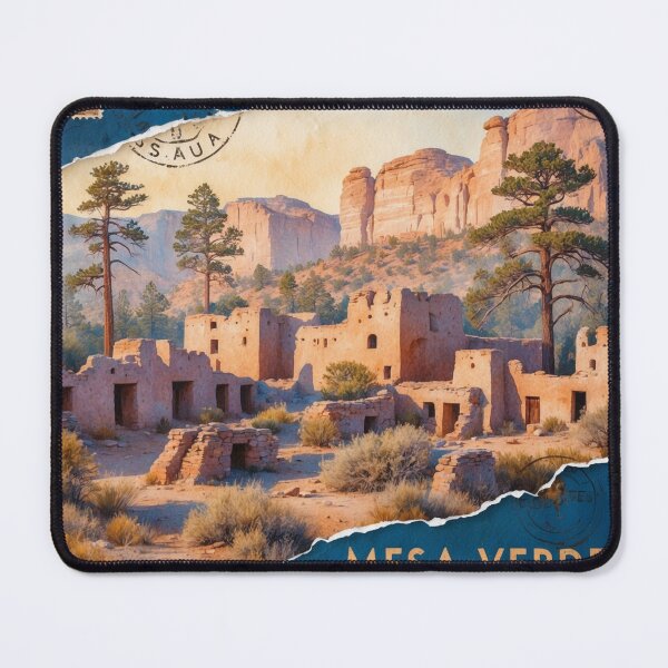 Item preview, Mesa Verde National Park Postcard Vintage Retro Travel designed and sold by TravelPostcardGems.