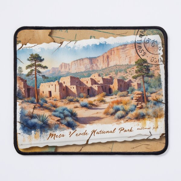 Item preview, Mesa Verde National Park Postcard Vintage Retro Travel designed and sold by TravelPostcardGems.