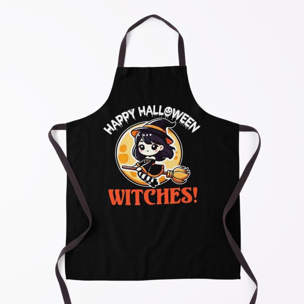 Item preview, Brunnete girl Happy Halloween witches designed and sold by CharmSpell.