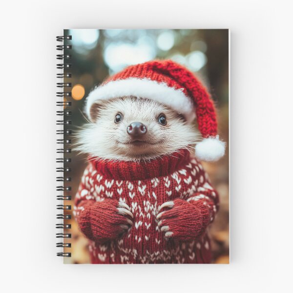Item preview, Lindo erizo navideño, divertida foto retro de animal designed and sold by CheekyAnimalz.