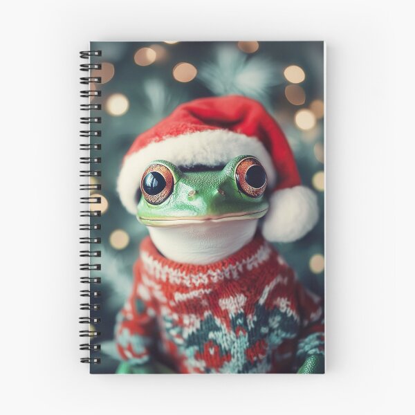 Item preview, Cute Christmas Frog, Funny Retro Animal Photo designed and sold by CheekyAnimalz.