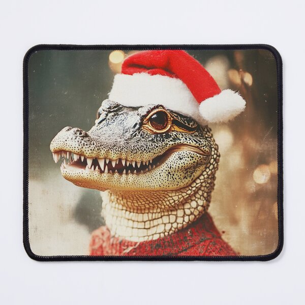 Item preview, Cute Christmas Crocodile, Funny Retro Animal Photo designed and sold by CheekyAnimalz.