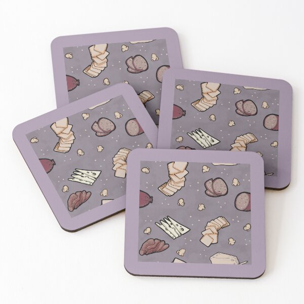 Item preview,   Charcuterie Winter Design Purple Winter Snacks Fabric designed and sold by UB Draws.
