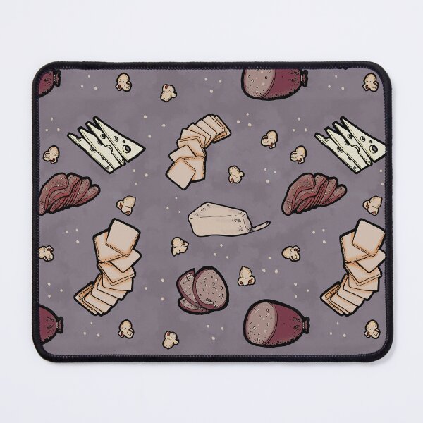 Item preview, Charcuterie Winter Design Purple Winter Snacks Fabric designed and sold by UB Draws.
