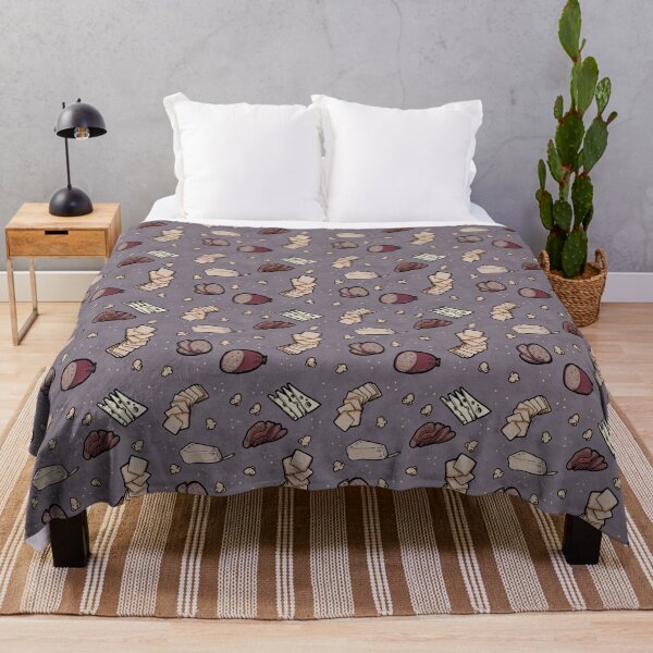 Item preview,   Charcuterie Winter Design Purple Winter Snacks Fabric designed and sold by UB Draws.