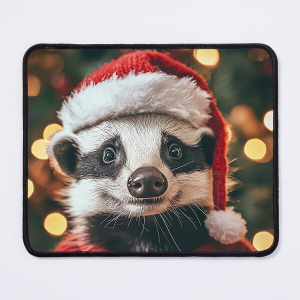 Item preview, Cute Christmas Badger, Funny Retro Animal Photo designed and sold by CheekyAnimalz.