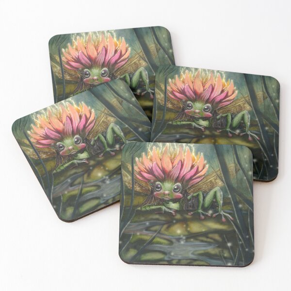 Item preview, Lily Pad, frog-like creature with waterlily on its head designed and sold by SaskiaFranken.