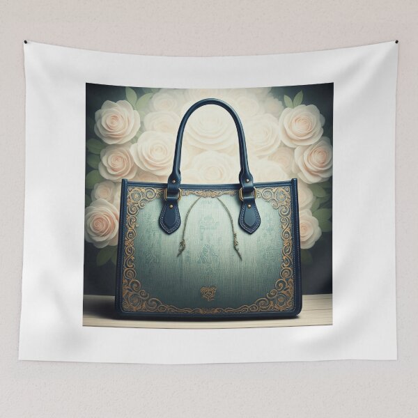 Item preview, Elegant Floral Embossed Handbag designed and sold by ZenOfAIarts.