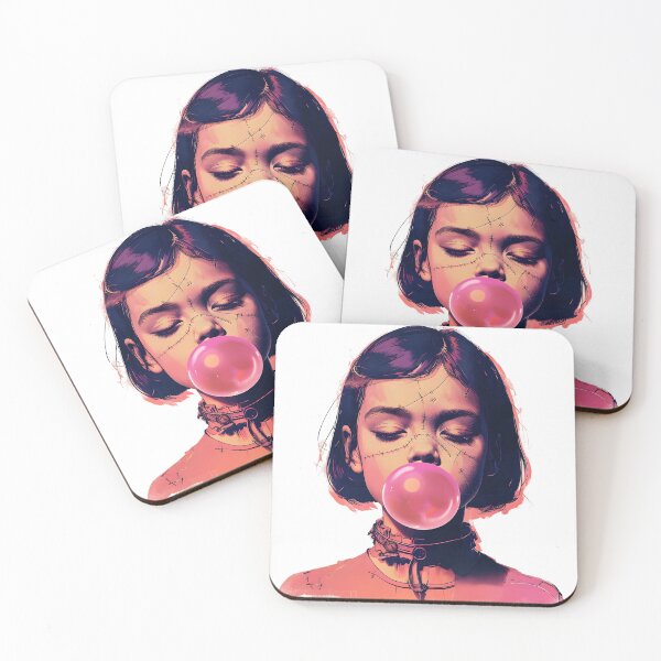Item preview, little girl blowing up a balloon designed and sold by misbahsiro.