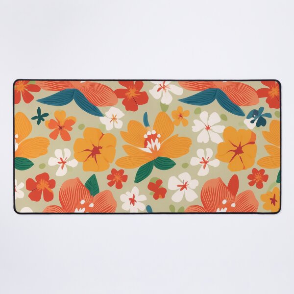 Item preview, A vibrant floral pattern design with tropical flowers for summer apparel. designed and sold by HEMRO.