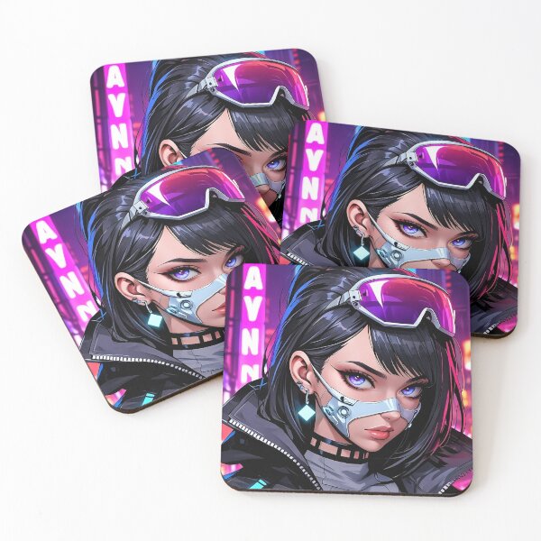 Item preview, Anime Posters Cyberpunk Street Rebel Anime Girl Portrait Canvas Metal Print Poster Art Board designed and sold by RecortShirt.