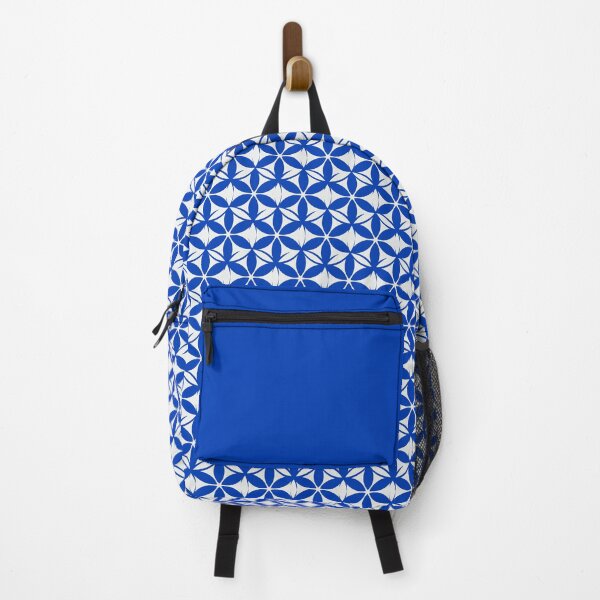 Item preview, Royal Blue Minimalist Geometric Floral Tiles designed and sold by Ana Cá Art & Design.