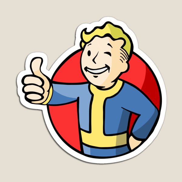 Vista previa del artículo con la obra «Vault Boy - Pulgares arriba», diseñado y vendido por Mhairi Agnew.