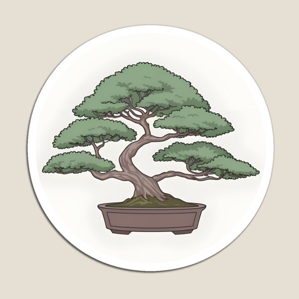 Item preview, Green Bonsai Tree Illustration designed and sold by kitty-kingdom.