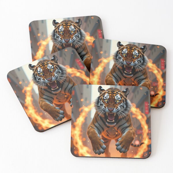 Item preview, Bengal tiger passing through a ring of fire Backpack designed and sold by InkwiseIA.