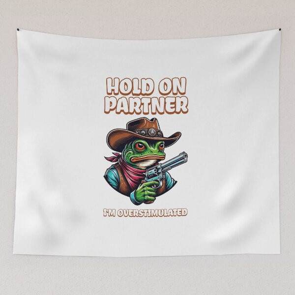 Item preview, Hold On Partner I'm Overstimulated designed and sold by musthavewords.