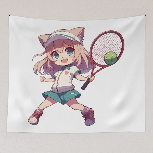 Item preview, Sporty cat: tennis player designed and sold by ArtEmotionsImages.