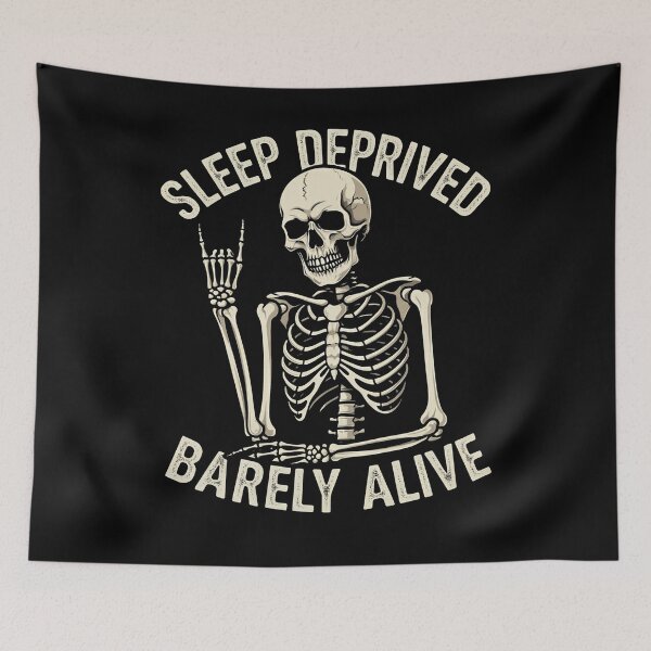 Item preview, skeleton sleep deprived barely alive designed and sold by studiopekepeke.