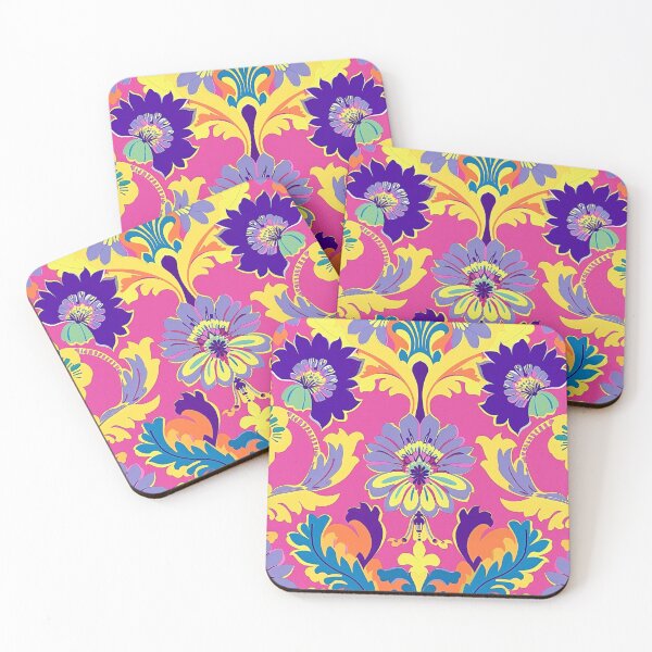 Item preview, Pop Art Psychedelic Floral Symphony: Neon Baroque Bloom Pop Art Deco Pink, Yellow, Purple designed and sold by squishmuffin101.