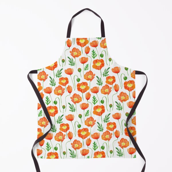 Item preview, Patrón de amapolas naranjas en acuarela designed and sold by andrebalest.art.