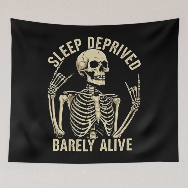Item preview, skeleton sleep deprived barely alive designed and sold by studiopekepeke.