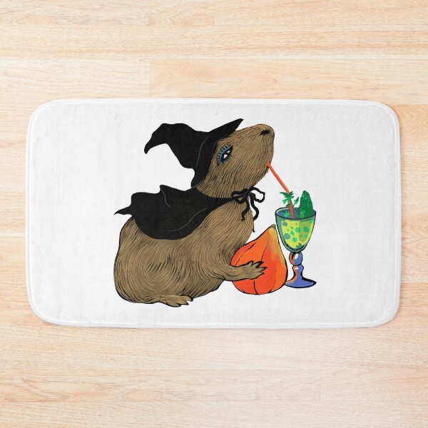 Item preview, Little capybara witch with coctail designed and sold by Ekaterina Khozatskaya.