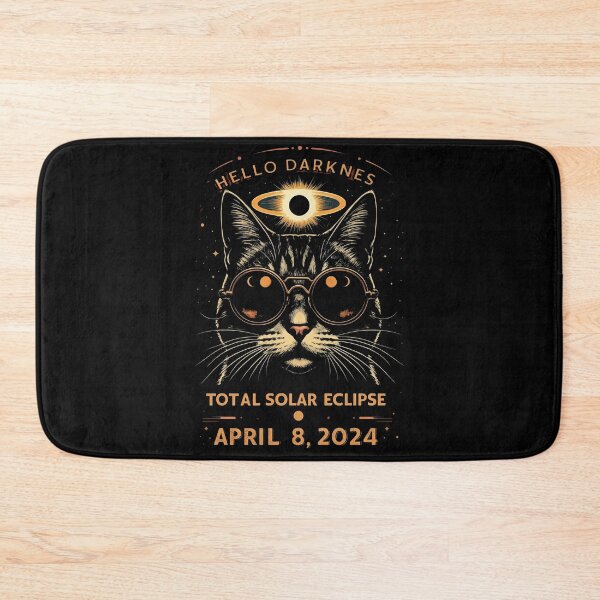 Item preview,  Hello Darkness My Old Friend Total Solar Ecllipse 2024 Cool Cat designed and sold by studiopekepeke.