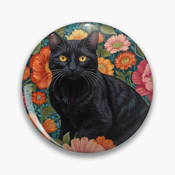 Item preview, Flower pattern with black cat ver.2 designed and sold by Moreas.