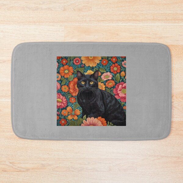 Item preview, Flower pattern with black cat ver.2 designed and sold by Moreas.