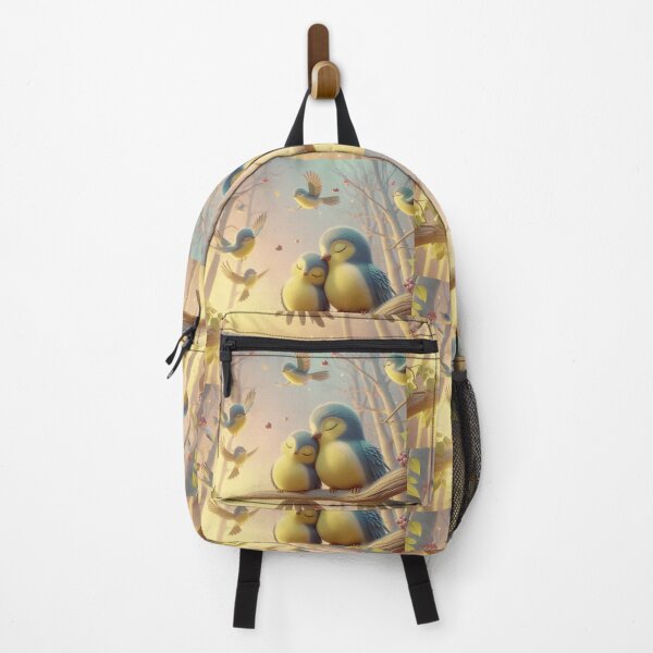 Item preview, Love Birds Nestled on a Branch in a Lush Forest designed and sold by choder61.
