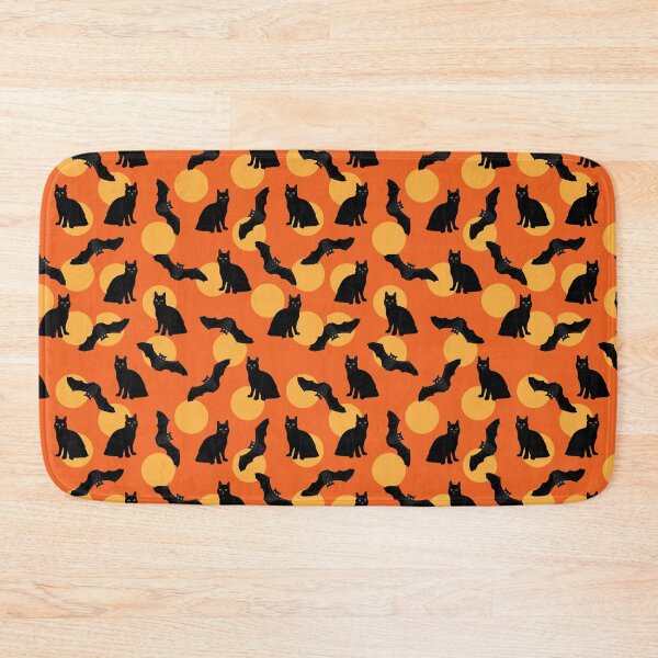 Item preview, Black cat full moon bats Halloween designed and sold by MatysDesign.