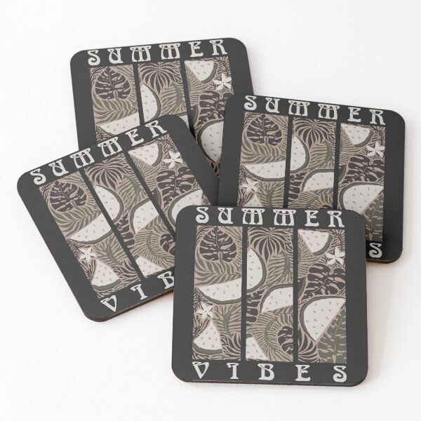 Item preview, Abstract tropical composition and lettering Summer Vibes designed and sold by DarianaArt.