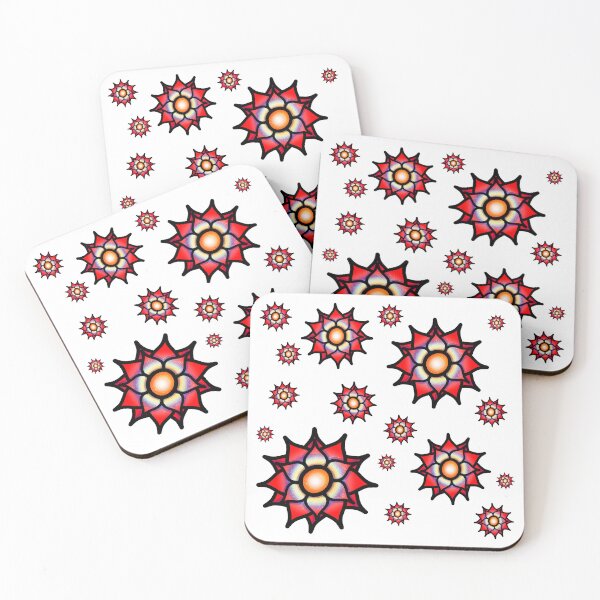 Item preview, Glowing Red Flowers designed and sold by ShaeRaindrop.
