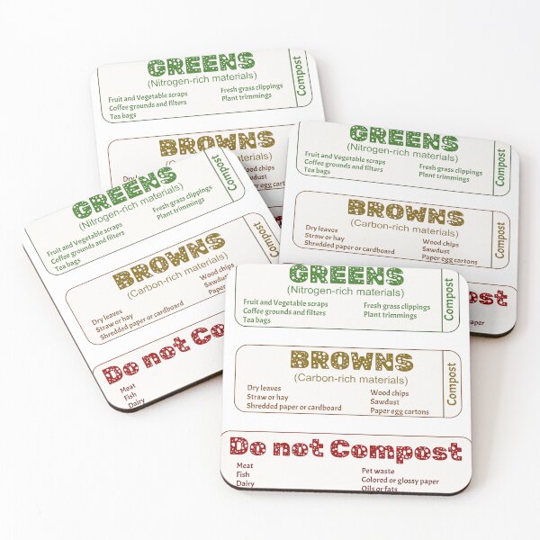 Item preview, Compost Labels - Compost Guide with green and brown labels  designed and sold by EveryDayDabble.