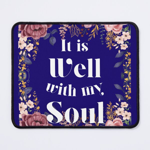 Item preview, It is Well with My Soul Beautiful Floral Bible Verse Christian Girl designed and sold by Ceramic Scripture.