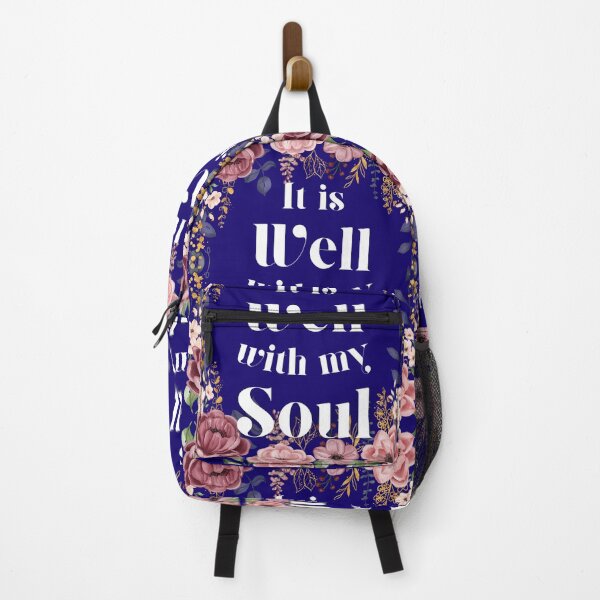 Item preview, It is Well with My Soul Beautiful Floral Bible Verse Christian Girl designed and sold by Ceramic Scripture.
