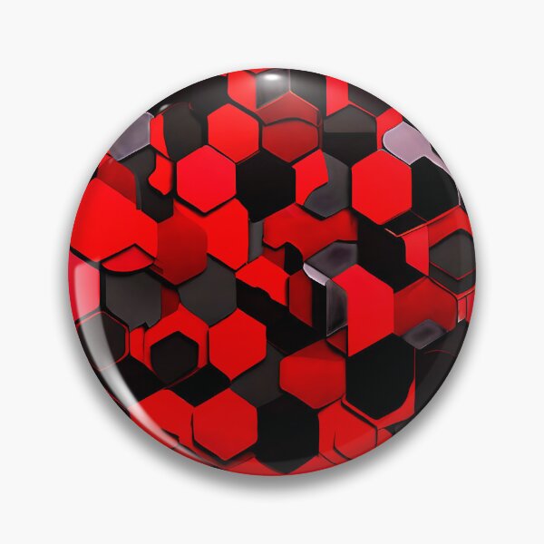 Item preview, Bold red and black hexagon pattern for a striking designed and sold by Tchoice.