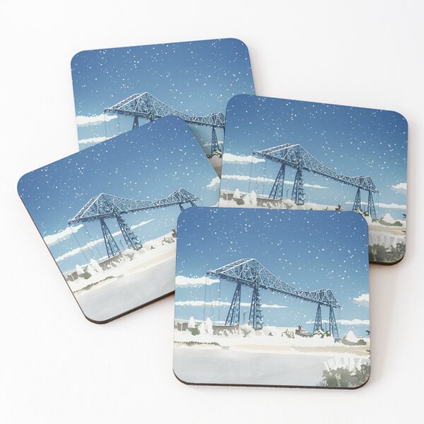 Item preview, Tees Transporter Bridge (snow) designed and sold by Richard O'Neill Art.