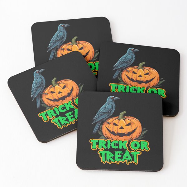 Item preview, Crow & pumpkin trick or treat designed and sold by CharmSpell.