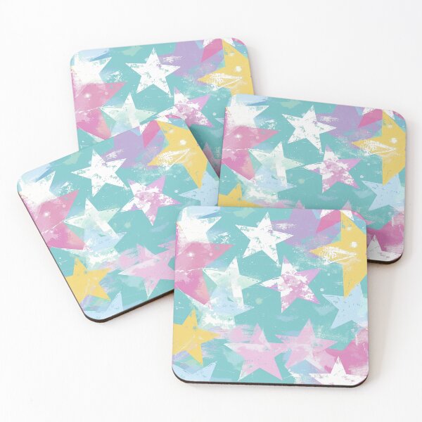 Item preview, Pastel Starry Night Star Pattern Washed Faded Design Aesthetic Pink, Blue, Purple, Yellow designed and sold by squishmuffin101.