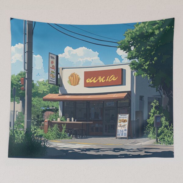 Item preview, Restaurante de comida rápida | Estilo anime designed and sold by ComicsFactory.