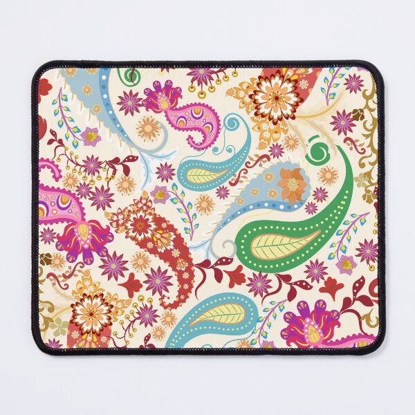Item preview, Colorful Paisley and Floral Pattern with Ornate Details on a Green Background  designed and sold by SeamlessHub4289.