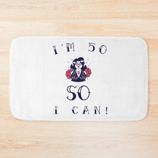 Item preview, I'm 50 So I Can! The perfect gift for any strong woman turning 50! Voluptuous Woman red lips apparel designed and sold by DoodlesDesign.