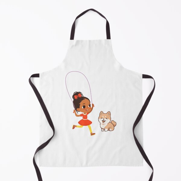 Item preview, A little girl is with her dogy and jumping rope designed and sold by Designfs.