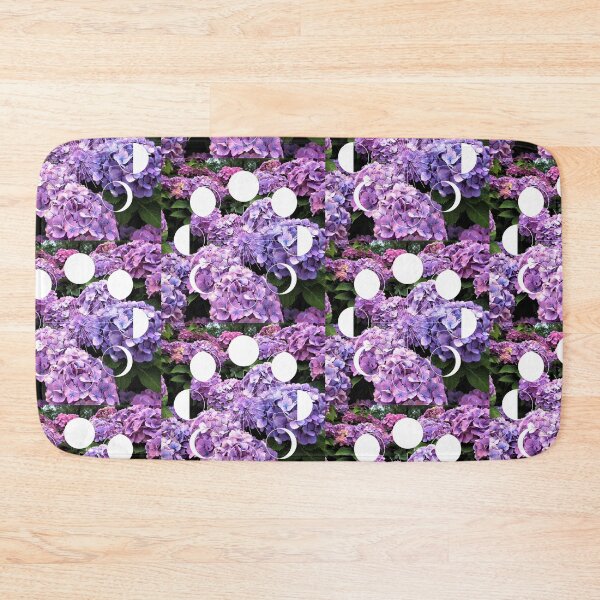 Item preview, Purple and Blue Hydrangeas and Moon Phase  designed and sold by WildWoodlandWitch.